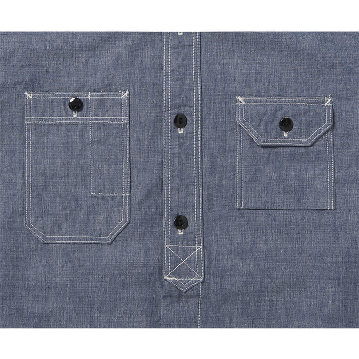 ダルチザン STUDIO D'ARTISAN シャツ シャンブレー半袖ワークシャツ 5333A-S