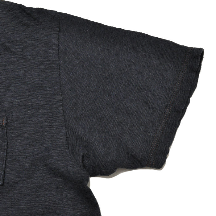 ループアンドウェフト Super Slub Tube Knit Double Binder Pocket Crewneck LRC1112