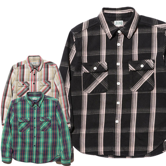 JELADO ジェラード シャツ Union Worker Shirt Short Length JP02125 ネルシャツ