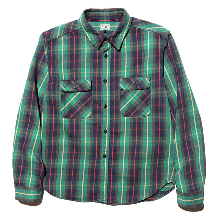 JELADO ジェラード シャツ Union Worker Shirt Short Length JP02125 ネルシャツ