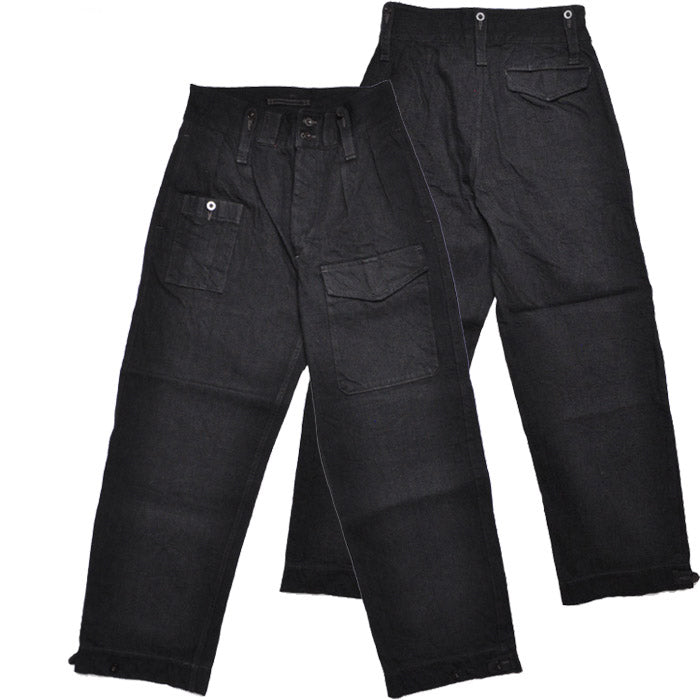 NIGEL CABOURN ナイジェルケーボン パンツ ブリティッシュアーミーパンツ - ブラックデニム BRITISH ARMY PANT - BLACK DENIM 80500050031