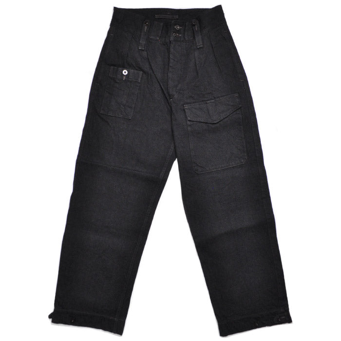 NIGEL CABOURN ナイジェルケーボン パンツ ブリティッシュアーミーパンツ - ブラックデニム BRITISH ARMY PANT - BLACK DENIM 80500050031