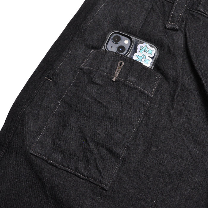 NIGEL CABOURN ナイジェルケーボン パンツ ブリティッシュアーミーパンツ - ブラックデニム BRITISH ARMY PANT - BLACK DENIM 80500050031