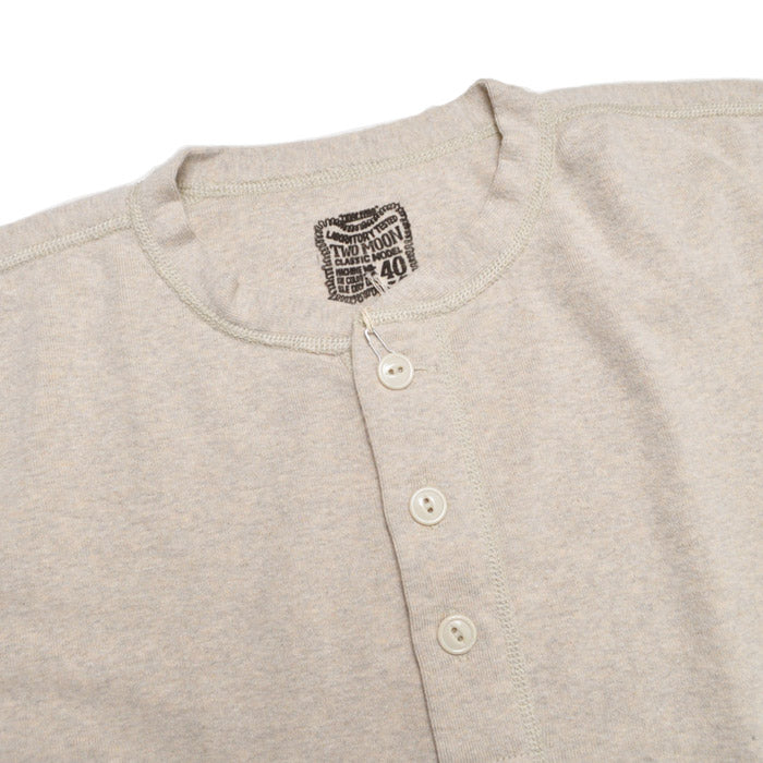 TWO MOON トゥームーン Tシャツ 20298 Rib knit Henley-neck shirts リブニット ヘンリーネック シャツ