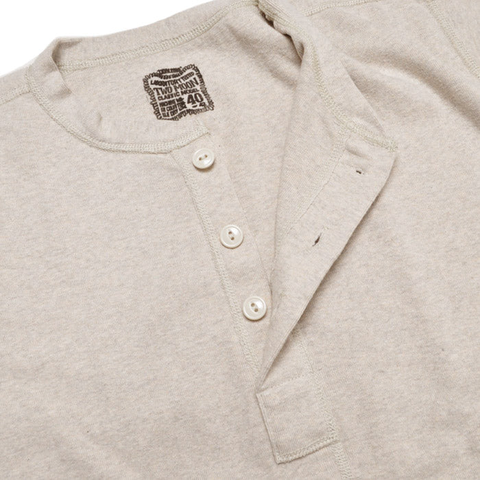 TWO MOON トゥームーン Tシャツ 20298 Rib knit Henley-neck shirts リブニット ヘンリーネック シャツ
