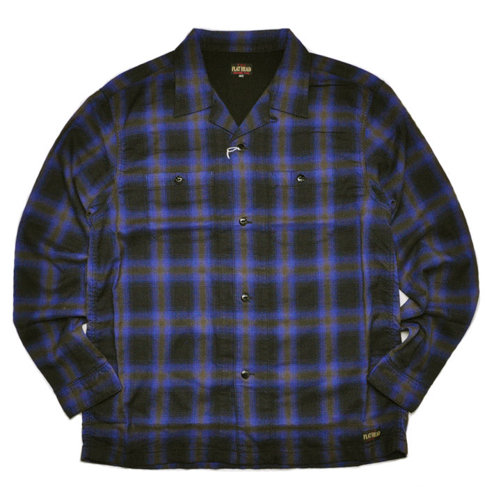 フラットヘッド THE FLAT HEAD シャツ オンブレチェックシャツ FN-SCR-019L