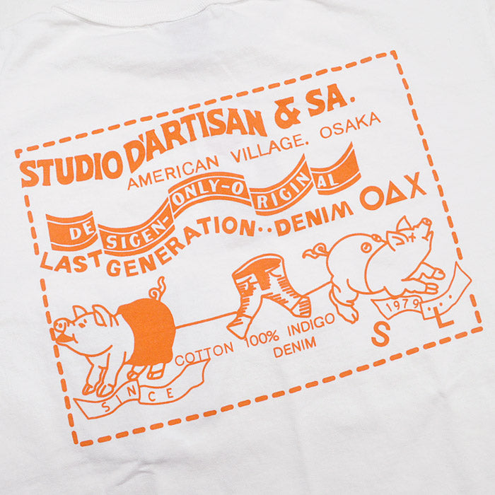 ダルチザン STUDIO D'ARTISAN Tシャツ デニムポケットプリントTシャツ 8161A メンズ アメカジ