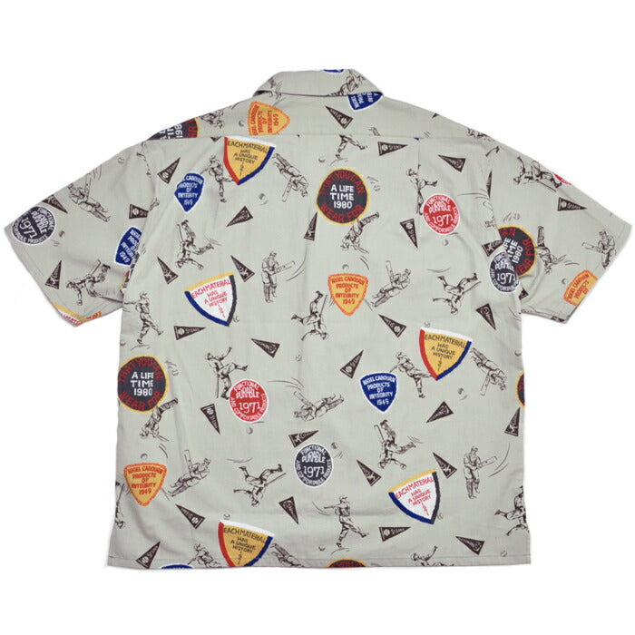 NIGEL CABOURN ナイジェルケーボン 半袖シャツ オープンカラーシャツ OPEN COLLAR SHIRT BB & CRICKET 80500011003