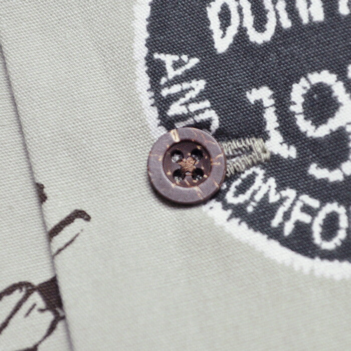 NIGEL CABOURN ナイジェルケーボン 半袖シャツ オープンカラーシャツ OPEN COLLAR SHIRT BB & CRICKET 80500011003