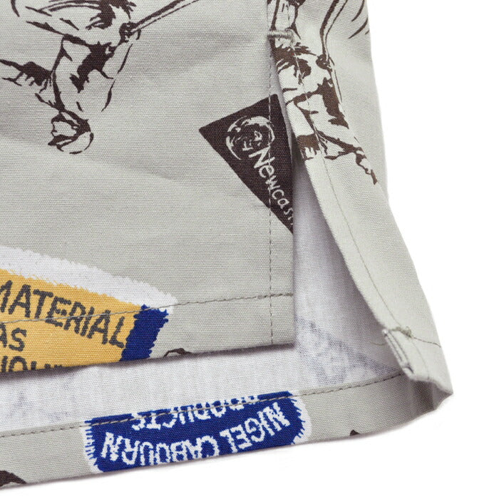 NIGEL CABOURN ナイジェルケーボン 半袖シャツ オープンカラーシャツ OPEN COLLAR SHIRT BB & CRICKET 80500011003