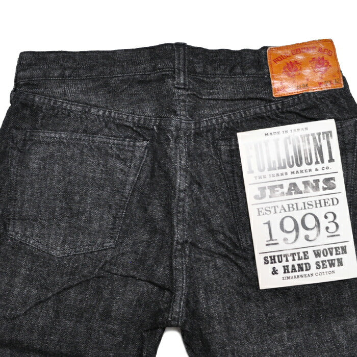 FULLCOUNT フルカウント デニム 1108BK Slim Straight Black Selvedge Denim