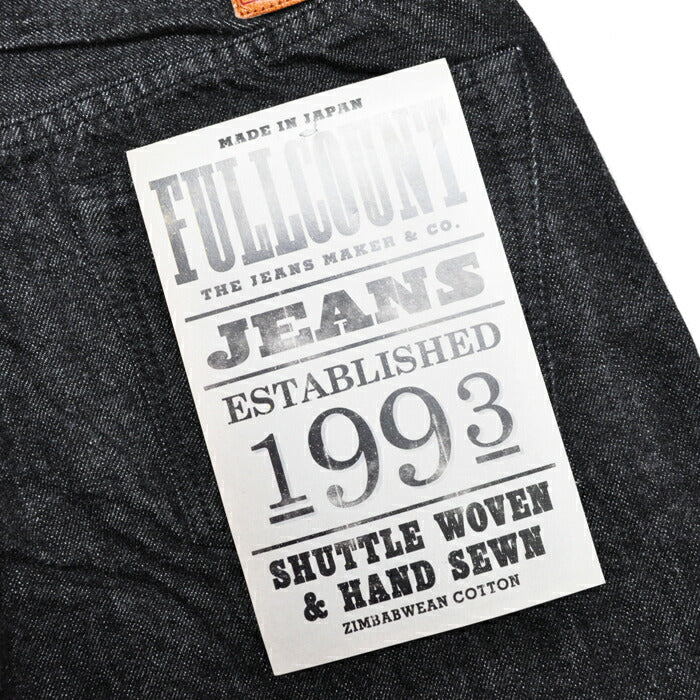 FULLCOUNT フルカウント デニム 1108BK Slim Straight Black Selvedge Denim