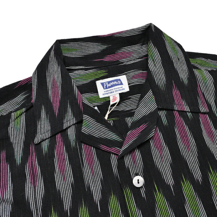 PHERROW'S フェローズ シャツ 25S-HANDMADE FABRIC SHIRTS オープンカラーシャツ