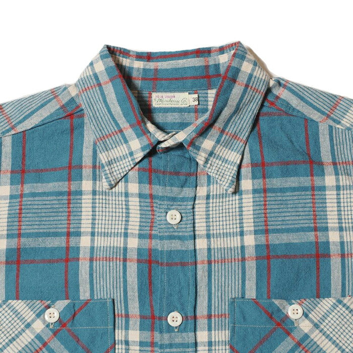 WAREHOUSE ウエアハウス シャツ Lot 3056 SHORT SLEEVE CHECK WORK SHIRTS B柄(大チェック)