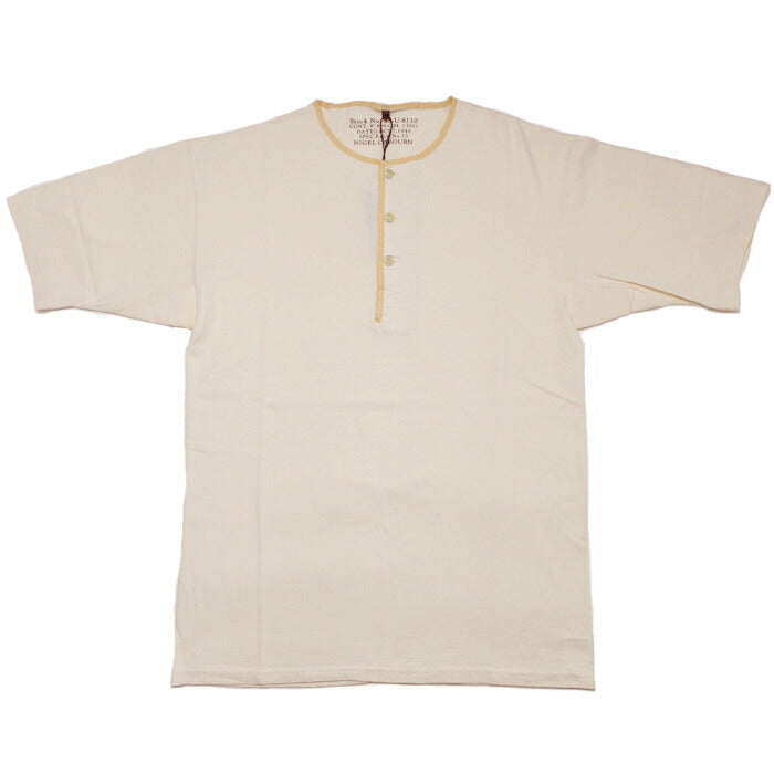NIGEL CABOURN ナイジェルケーボン Tシャツ 50s ヘンリーネックシャツ 50s HENLEY NECK SHIRT 80500021025