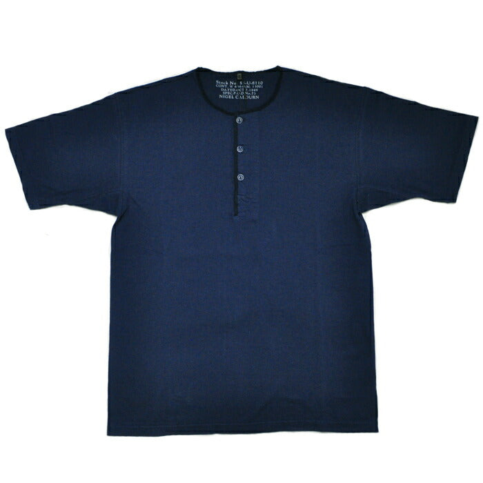 NIGEL CABOURN ナイジェルケーボン Tシャツ 50s ヘンリーネックシャツ 50s HENLEY NECK SHIRT 80500021025