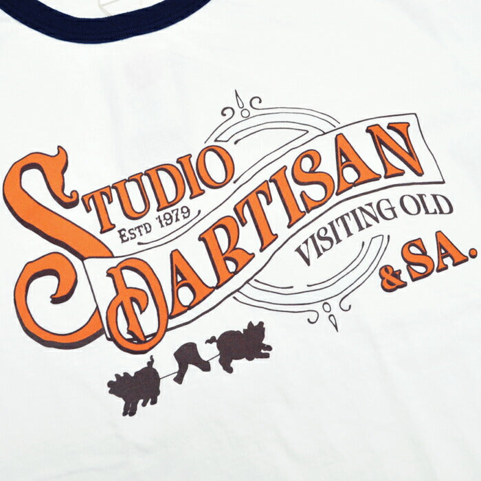 ダルチザン STUDIO D'ARTISAN Tシャツ RINGER PRINT T-SHIRT リンガープリントTシャツ 8179B ステュディオダルチザン