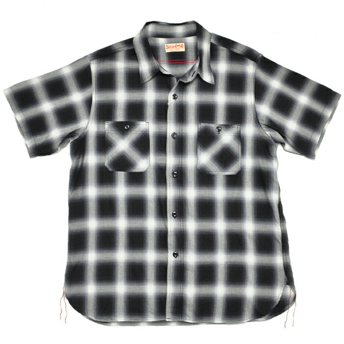 シュガーケーン SUGAR CANE シャツ SC39519 OMBRE CHECK S/S WORK SHIRT ワークシャツ