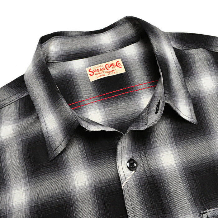 シュガーケーン SUGAR CANE シャツ SC39519 OMBRE CHECK S/S WORK SHIRT ワークシャツ