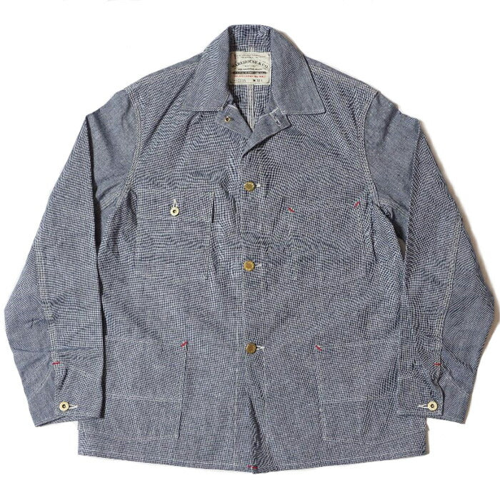 WAREHOUSE ウエアハウス カバーオール Lot 2195 INDOGO PINCHECK CHANGE BUTTON COVERALL インディゴピンチェックチェンジボタン メンズ ジャケット アメカジ
