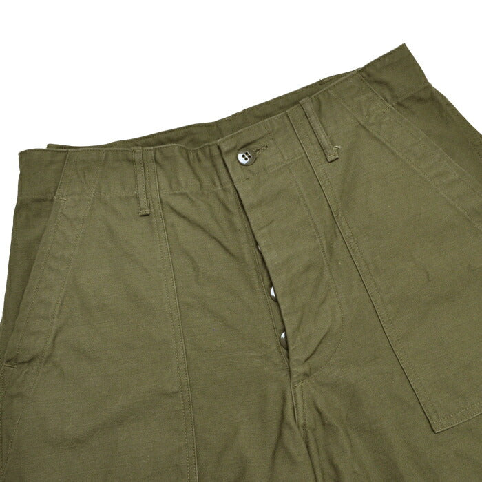 BUZZ RICKSON'S バズリクソンズ パンツ ショーツ BR51735 TROUSERS, MEN'S, COTTON SATEEN OLIVE GREEN QM SHADE 107, TYPE 1, CLASS SHORTS