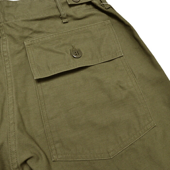 BUZZ RICKSON'S バズリクソンズ パンツ ショーツ BR51735 TROUSERS, MEN'S, COTTON SATEEN OLIVE GREEN QM SHADE 107, TYPE 1, CLASS SHORTS