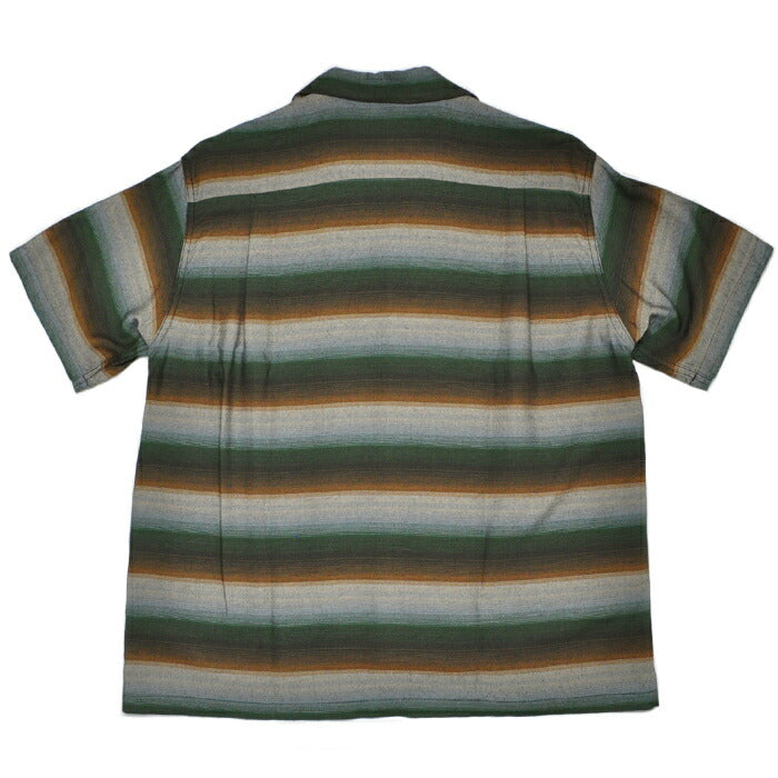 シュガーケーン SUGAR CANE シャツ SC39521 RAYON BORDER S/S OPEN SHIRT
