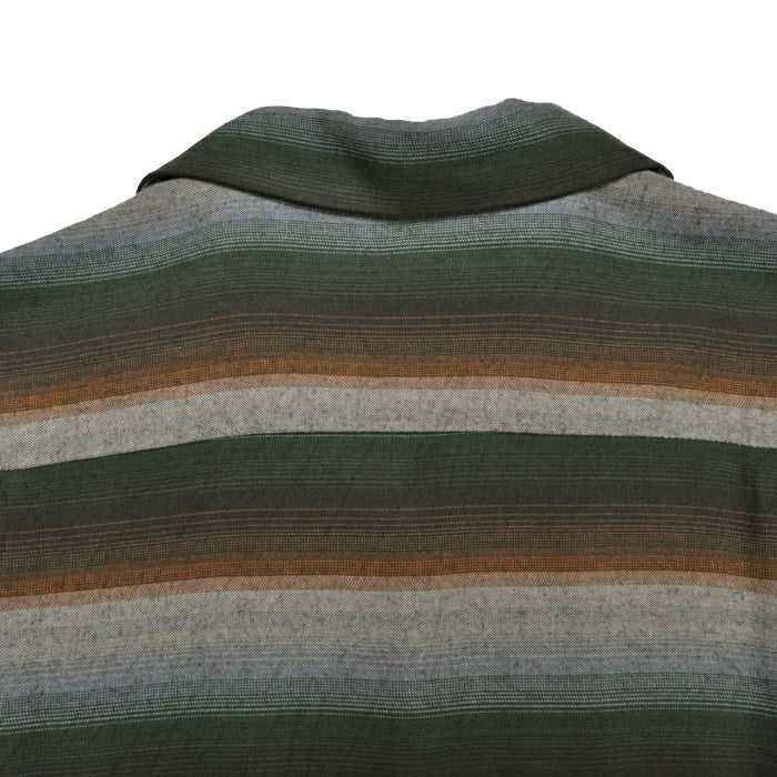 シュガーケーン SUGAR CANE シャツ SC39521 RAYON BORDER S/S OPEN SHIRT