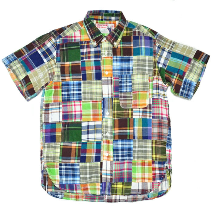 シュガーケーン SUGAR CANE シャツ SC39515 MADRAS CHECK PATCHWORK BUTTON DOWN SHIRT