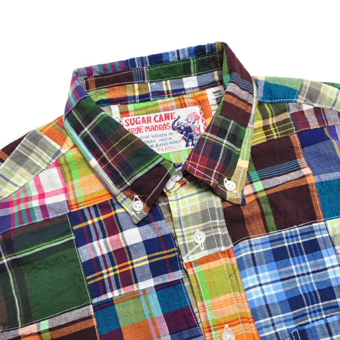 シュガーケーン SUGAR CANE シャツ SC39515 MADRAS CHECK PATCHWORK BUTTON DOWN SHIRT