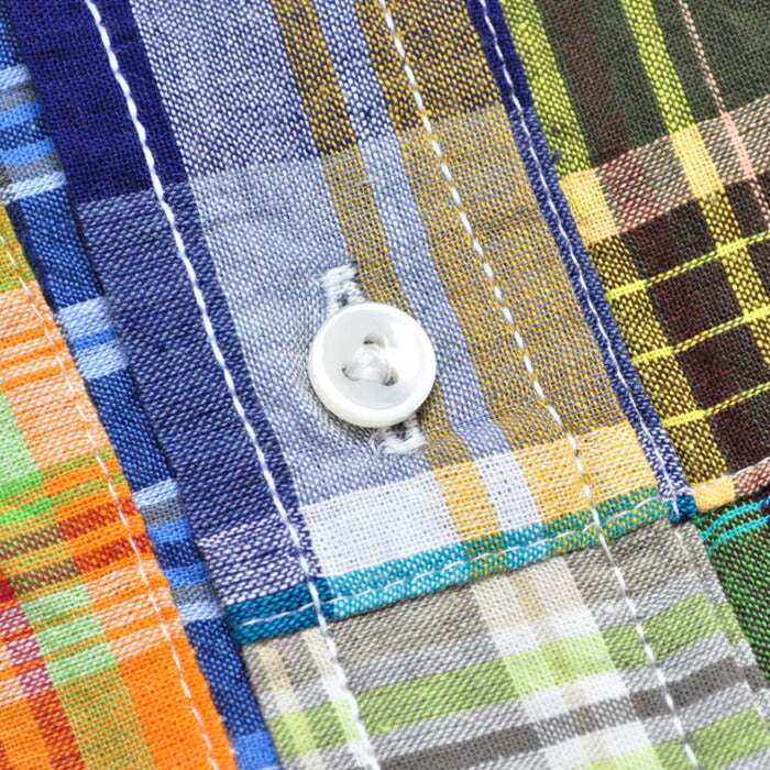 シュガーケーン SUGAR CANE シャツ SC39515 MADRAS CHECK PATCHWORK BUTTON DOWN SHIRT