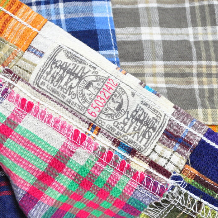 シュガーケーン SUGAR CANE シャツ SC39515 MADRAS CHECK PATCHWORK BUTTON DOWN SHIRT