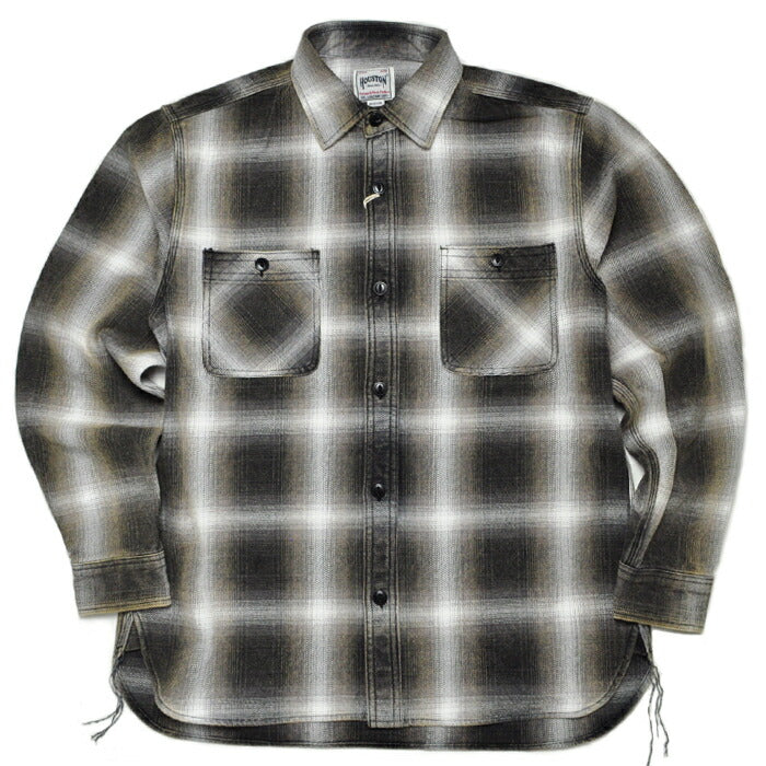 HOUSTON ヒューストン シャツ 41252VW VINTAGE OMBRE CHECK VIYELLA SHIRT ビンテージオンブレーチェックビエラシャツ