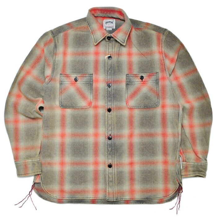 HOUSTON ヒューストン シャツ 41252VW VINTAGE OMBRE CHECK VIYELLA SHIRT ビンテージオンブレーチェックビエラシャツ
