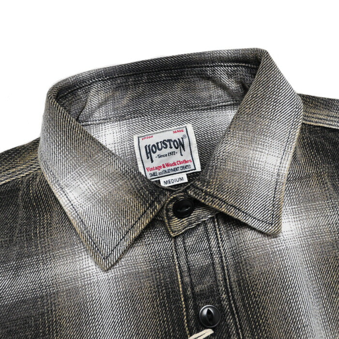 HOUSTON ヒューストン シャツ 41252VW VINTAGE OMBRE CHECK VIYELLA SHIRT ビンテージオンブレーチェックビエラシャツ