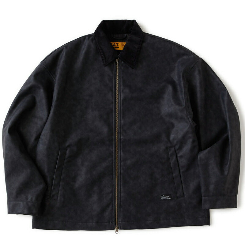 F.A.T. フェイクレザー ジャケット ブラック FAT エフエーティー ジャケット ブルゾン DRIFT F32610-JK06 フェイク