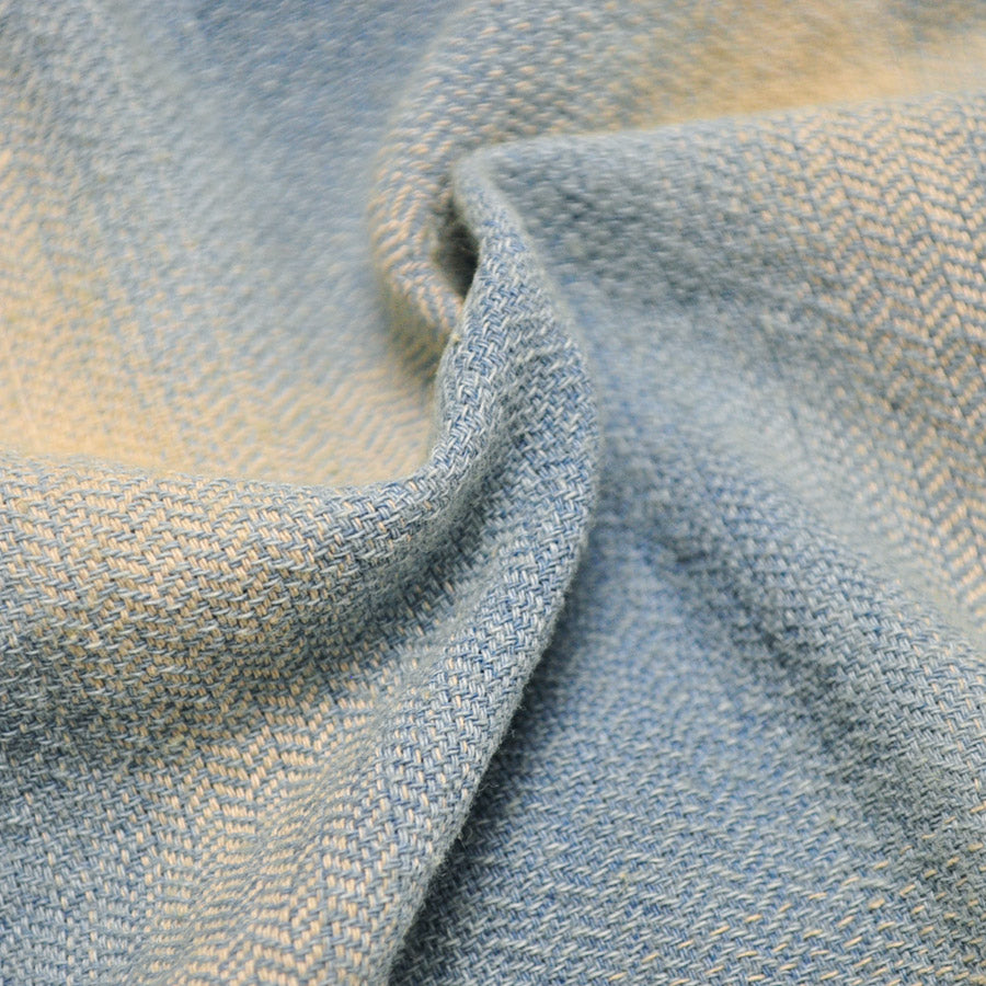 HOUSTON ヒューストン シャツ 41273 INDIGO HB OMBRE CHECK S/S SHIRT インディゴヘリンボーンオンブレーチェック