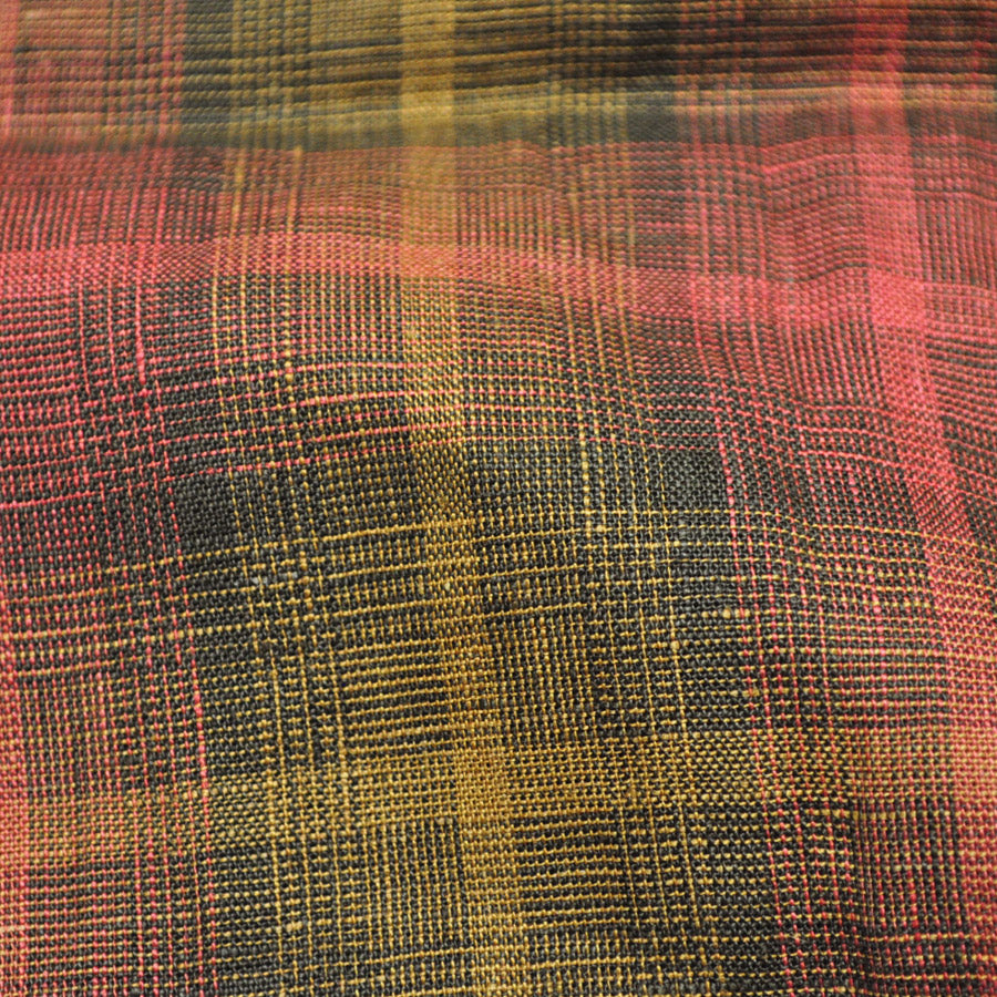 NIGEL CABOURN ナイジェルケーボン シャツ オープンカラーシャツ - ヘンプチェック 80520011009 OPEN COLLAR SHIRT - HEMP CHECK