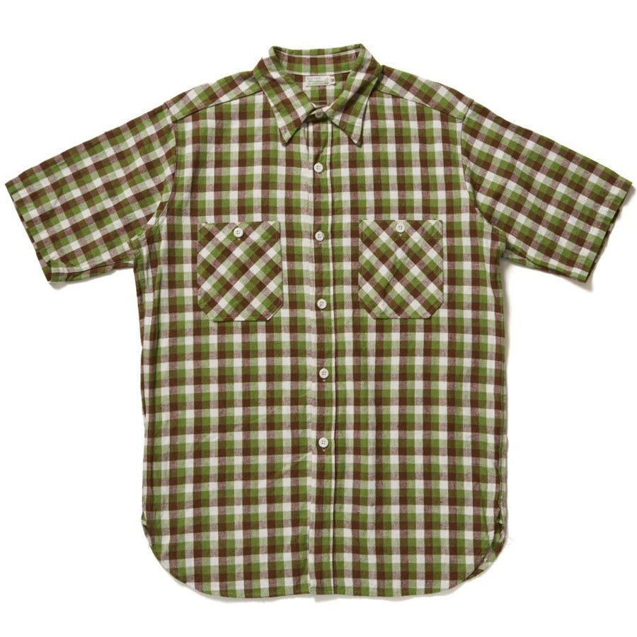 WAREHOUSE ウエアハウス シャツ Lot 3056 SHORT SLEEVE CHECK WORK SHIRTS A柄