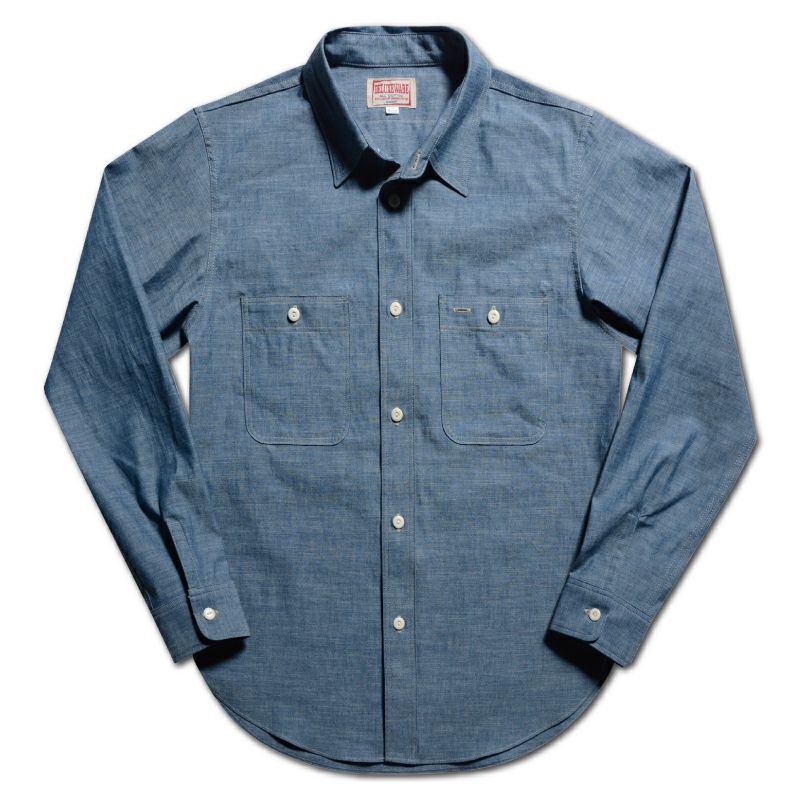 DELUXEWARE シャンブレーシャツ 7623 56 Indigo Chambray