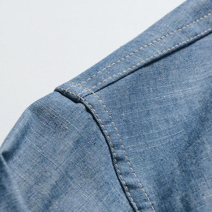 DELUXEWARE シャンブレーシャツ 7623 56 Indigo Chambray