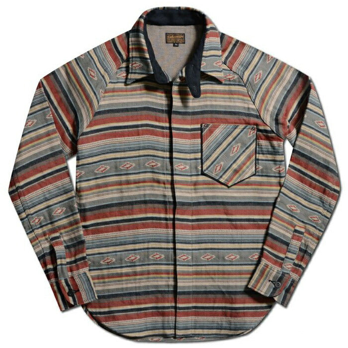 デラックスウエア DELUXEWARE ネルシャツ 7649C 40S NATIVE BORDER