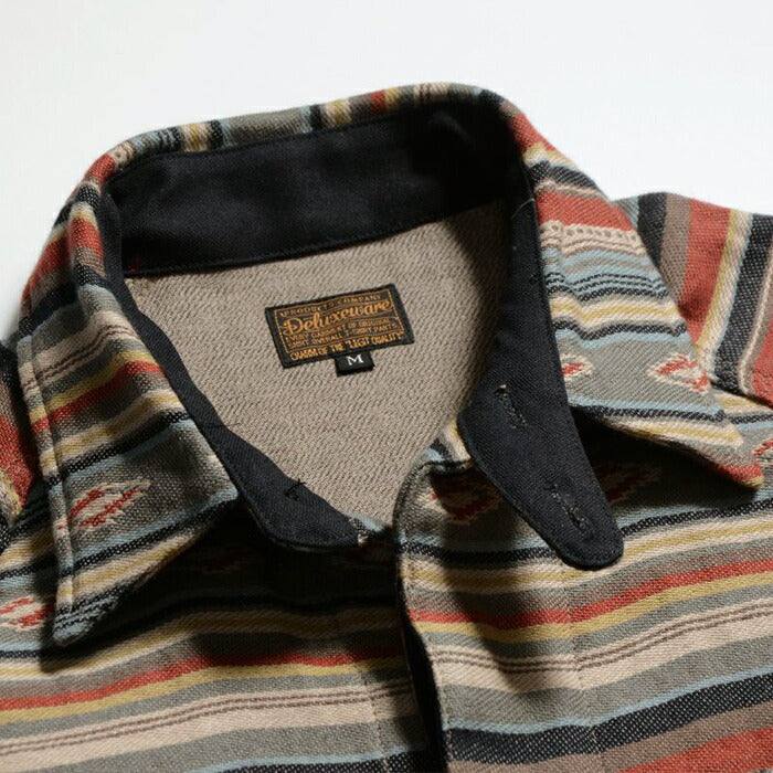 デラックスウエア DELUXEWARE ネルシャツ 7649C 40S NATIVE BORDER