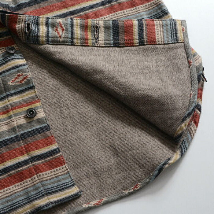 デラックスウエア DELUXEWARE ネルシャツ 7649C 40S NATIVE BORDER