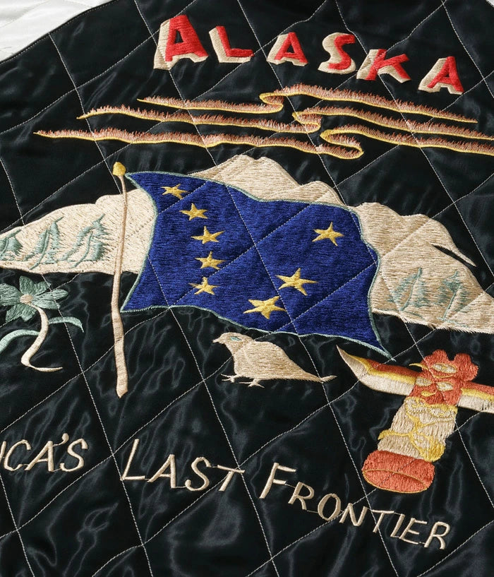 テーラー東洋 スカジャン TT15544-128 Late 1950s Style Velveteen Souvenir Jacket “MOUNTAIN GOAT” × “ALASKAN FLAG” メンズ アメカジ