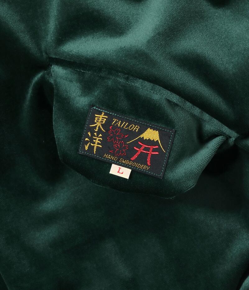 テーラー東洋 TAILOR TOYO スカジャン TT15974-145 Late 1950s Style Velveteen Souvenir Jacket POLAR BEAR × ALASKA MAP 別珍 メンズ アメカジ 北極熊 アラスカマップ