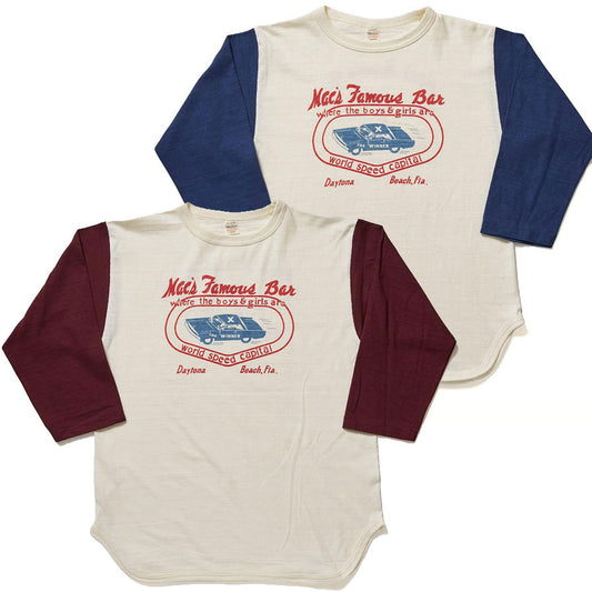 WAREHOUSE ウエアハウス Tシャツ Lot 4800 7分袖ベースボールT MAC’S FAMOUS BAR アメカジ メンズ
