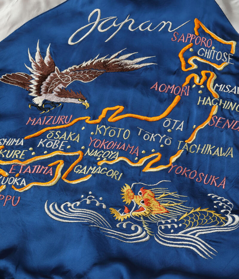 テーラー東洋 スカジャン TT15911-159 Late 1940s Style Acetate Souvenir Jacket KOSHO & CO Special Edition EAGLE & DRAGON × JAPAN MAP 港商 TAILOR TOYO