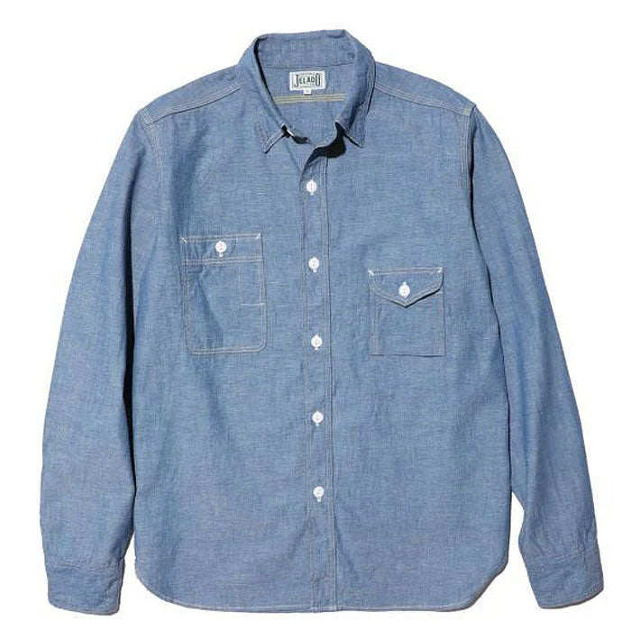 JELADO ジェラード シャツ Smoker Shirt Indigo Chambray インディゴシャンブレーシャツ スモーカーシャツ JP94112