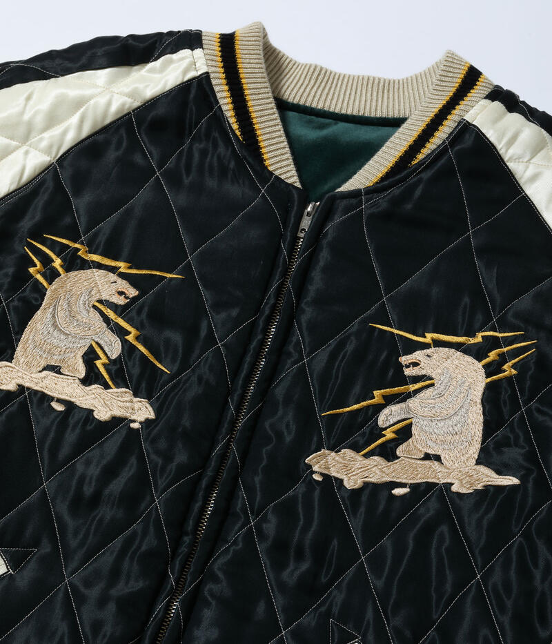 テーラー東洋 TAILOR TOYO スカジャン TT15974-145 Late 1950s Style Velveteen Souvenir Jacket POLAR BEAR × ALASKA MAP 別珍 メンズ アメカジ 北極熊 アラスカマップ